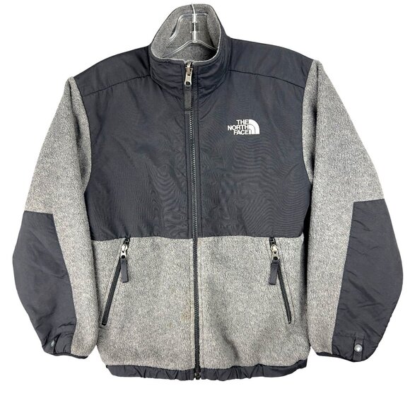 The North Face Fleece Jacket Boys M Gray & Black Polartec
